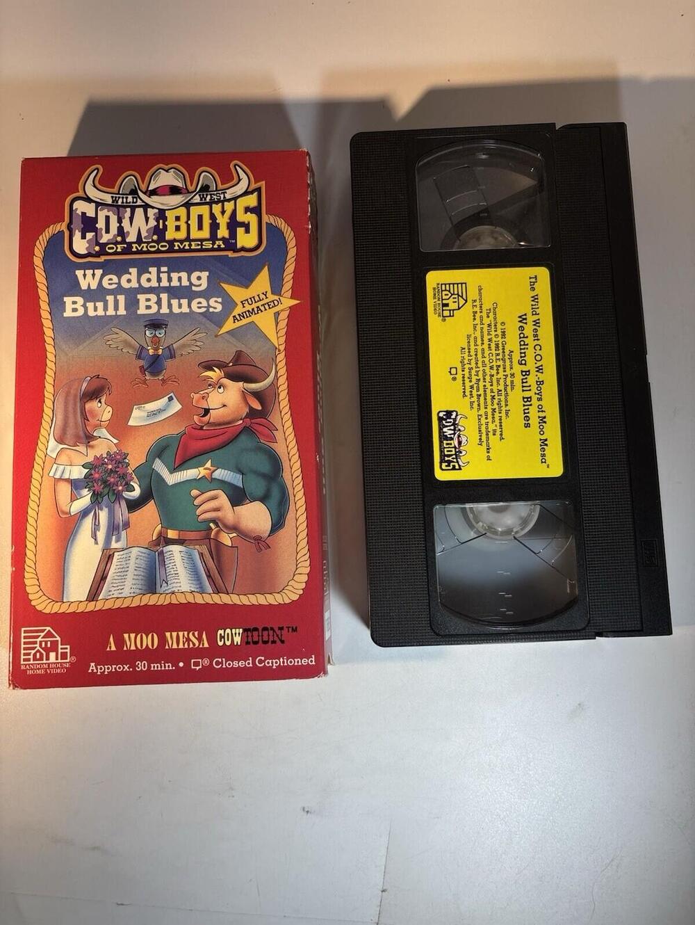 Wild West C.O.W. Boys of Moo Mesa Wedding Bull Blues VHS 1994 Cowtoon Cowboys
